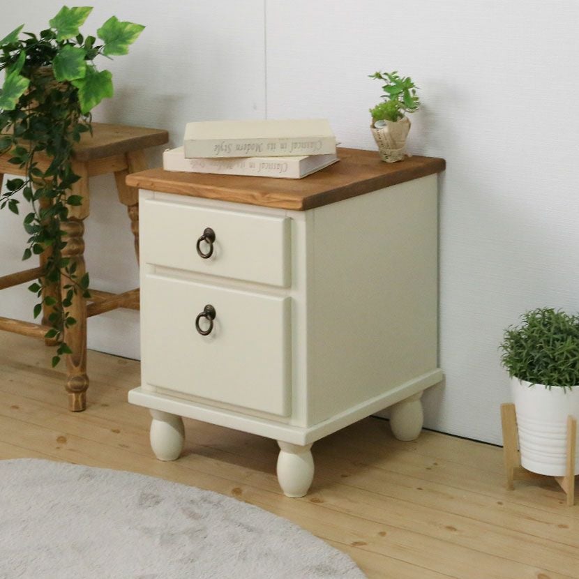 幅36cm ナイトテーブル サイドテーブル フレンチカントリー 北欧パイン