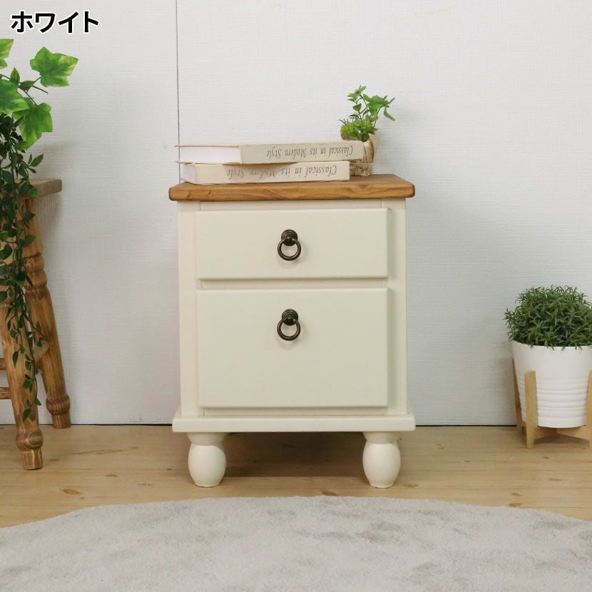 ナイトテーブル フレンチカントリー ホワイト テーブル ナイト 幅36cm ナイトテーブル サイドテーブル フレンチカントリー 北欧パイン