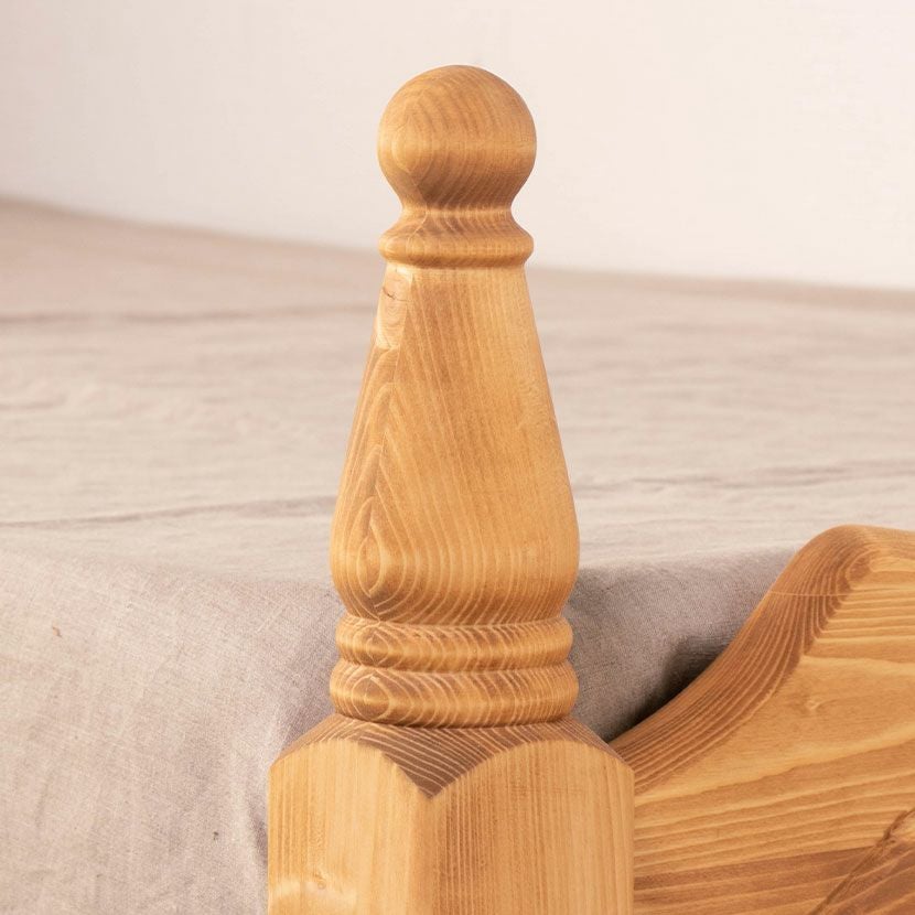 設置無料】ダブルサイズ ベッドフレーム カントリー 北欧パイン材 天然