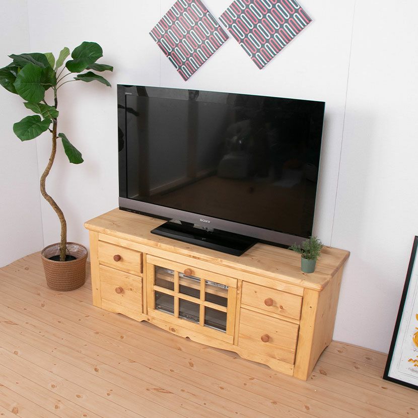 幅120cm カントリーテレビボード ローボード テレビ台 ナチュラル 北欧