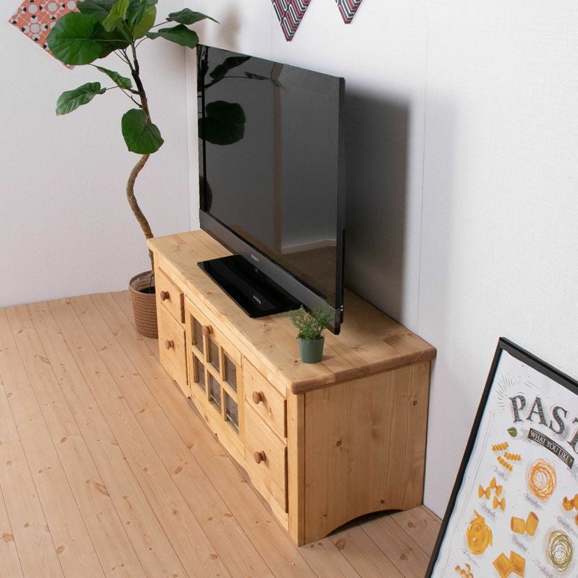 幅120cm カントリーテレビボード ローボード テレビ台 ナチュラル 北欧