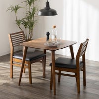 2人用 ダイニングテーブル セット 3点 (幅75cm 木製 正方形 テーブル×1 チェア×2) 天然木 コンパクト 合皮 食卓椅子 おしゃれ 北欧 ナチュラル ウォールナット｜¥51,728の動画