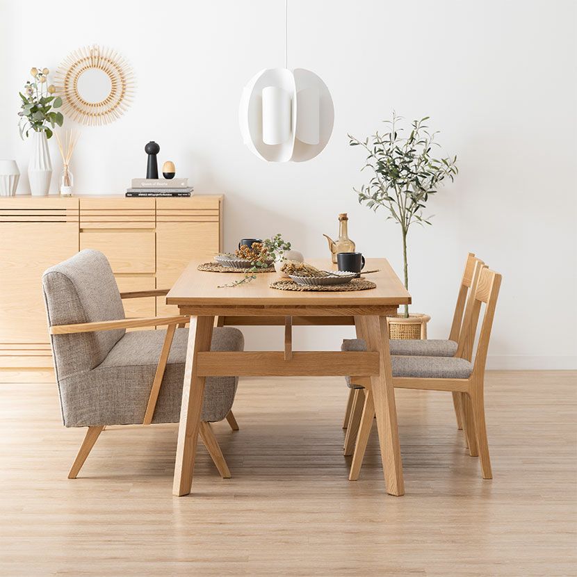 設置無料】4人用 リビングダイニングセット 4点 (幅160cmテーブル＋