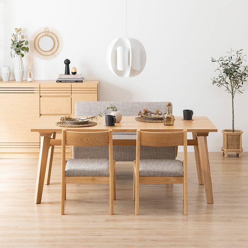 設置無料】4人用 リビングダイニングセット 4点 (幅160cmテーブル＋