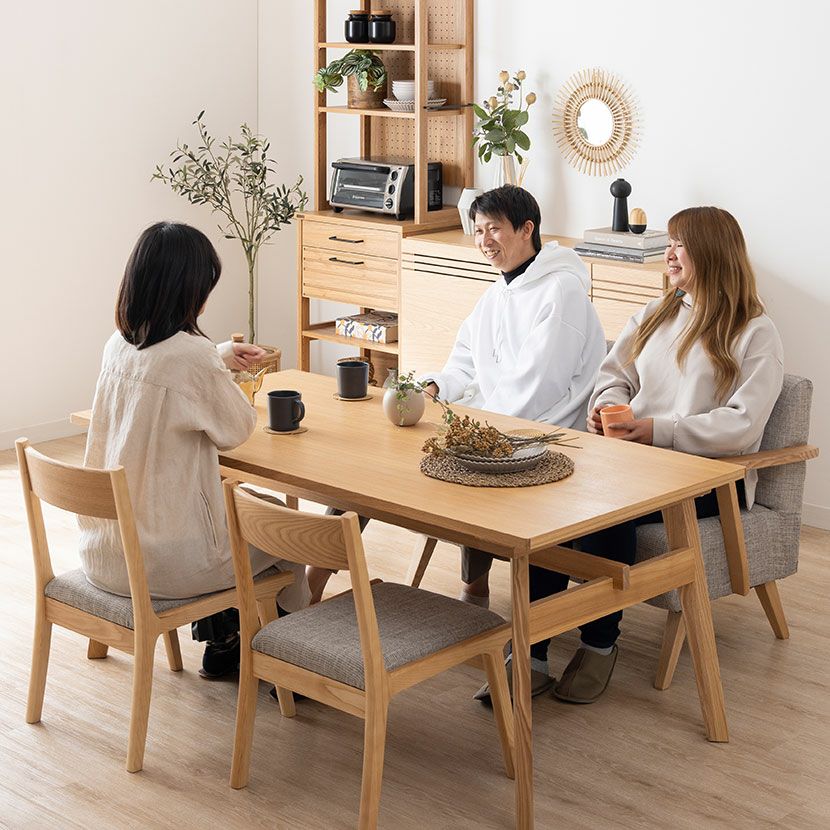 設置無料】4人用 リビングダイニングセット 4点 (幅160cmテーブル＋