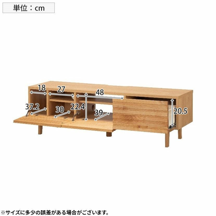 J9152　堀田木工所　アルダーユニットボード　TVボード　159ローボード　ナチュラル　クリーニング済み【リユースのサカイ柏店】参考価格55,880円 hotta woody（堀田木工所）テレビボード「ノーヴァ2 NA」幅180.2cm