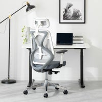 オフィスチェア YS-1 可動肘付き ヘッドレスト付き ランバーサポート モールドウレタン シンクロロッキング 人間工学 ゲーミングチェア メッシュ デスクチェア 椅子 ホワイト｜¥26,355の動画