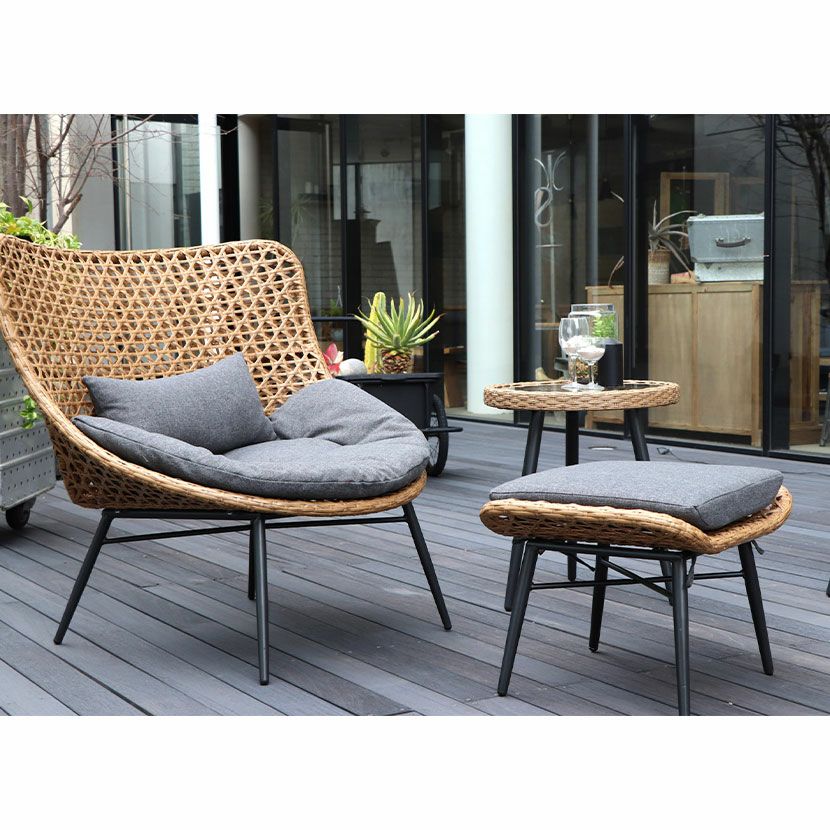 リゾネア パーソナルチェア オットマン付 ラウンジチェア 1人用 チェア