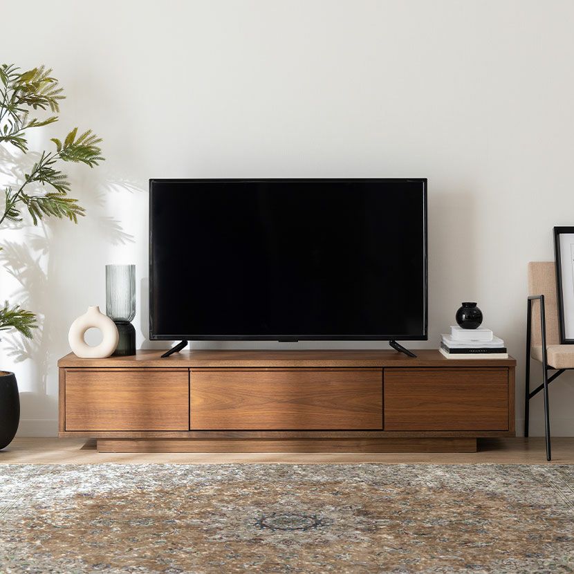 設置無料】幅179.5cm テレビボード 木製 天然木 ウォールナット オーク