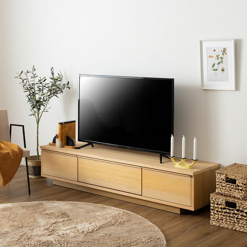 設置無料】幅179.5cm テレビボード 木製 天然木 ウォールナット オーク