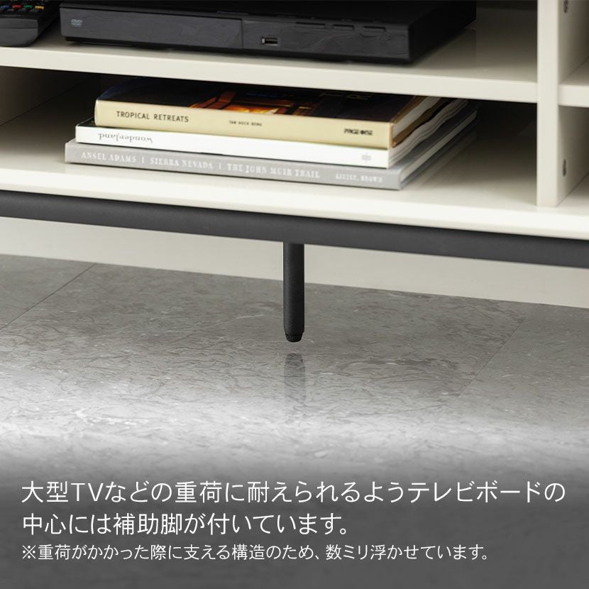 設置無料】幅165cm テレビボード 大理石柄 スチール脚 収納 オープン
