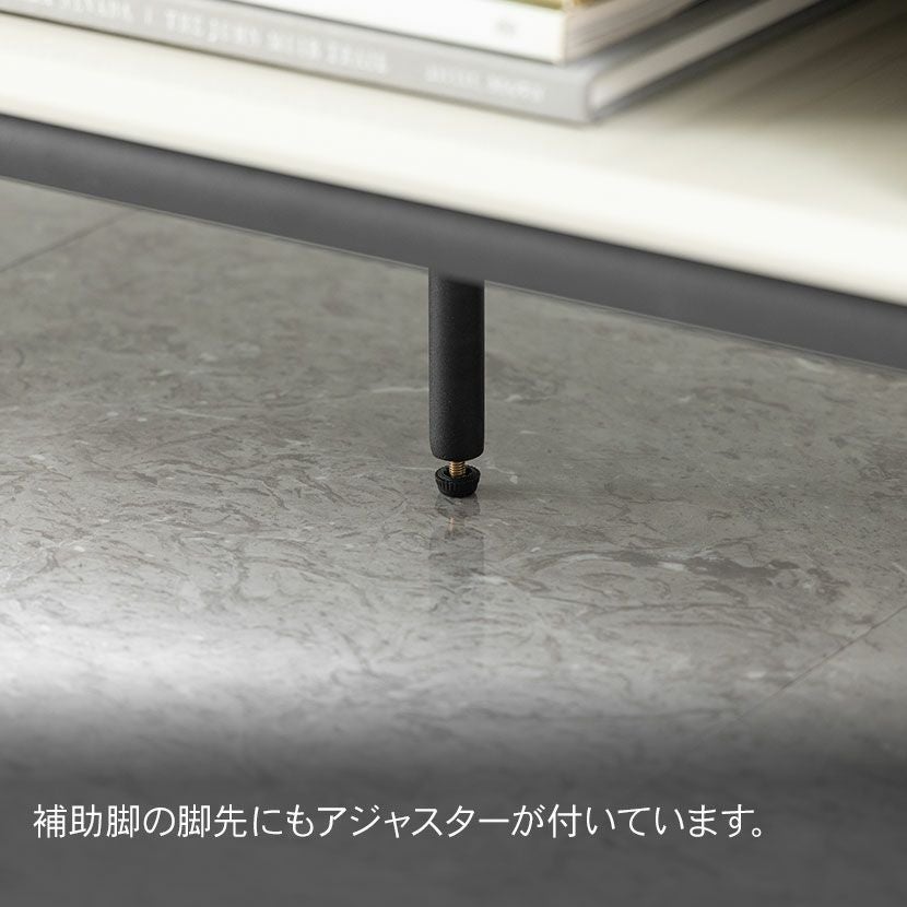 設置無料】幅165cm テレビボード 大理石柄 スチール脚 収納 オープン