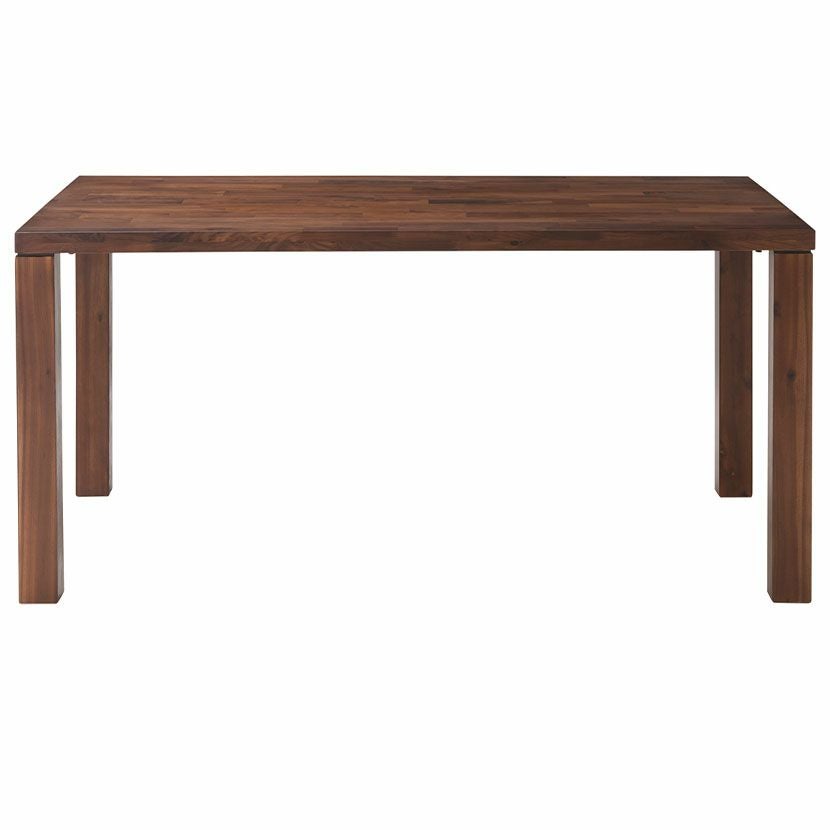 【アウトレット品】ダイニングテーブル （約）幅150×奥行75×高さ65㎝ ウォルナットブラウン ダイニングテーブル 150×75cm 4人掛け ウォールナット オーク 無垢材