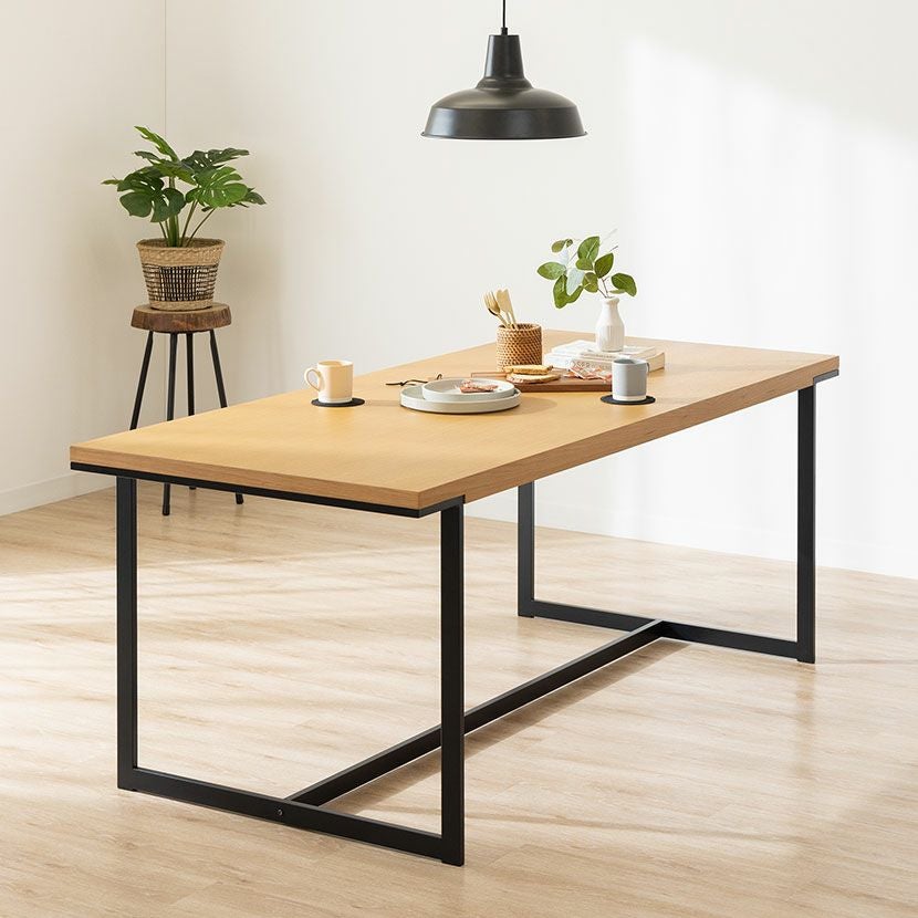 設置無料】幅180cm ダイニングテーブル 木製 ホワイトオーク 天然木