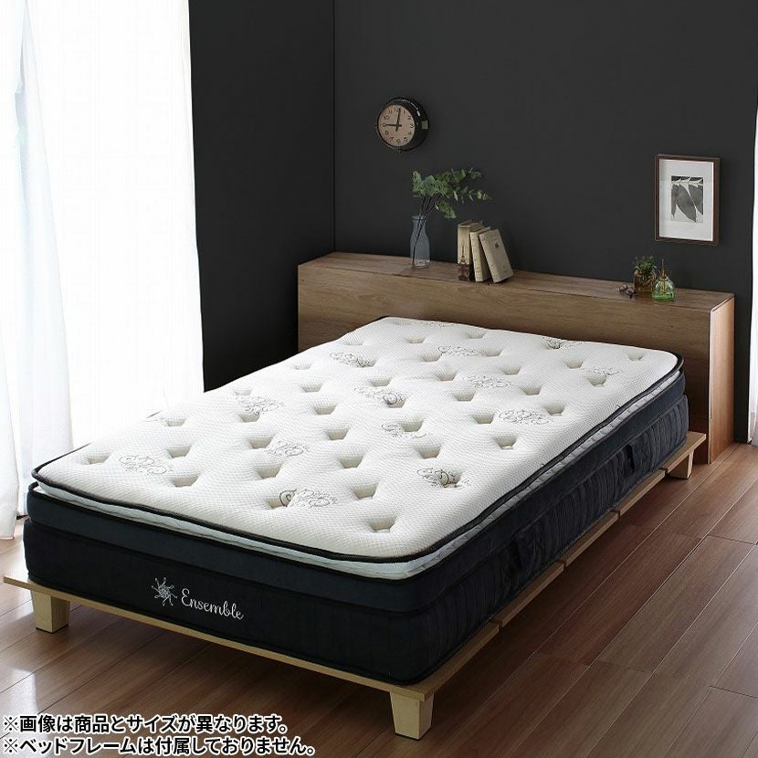 ダブル メモリーフォームマットレス ポケットコイル 低反発 体圧分散