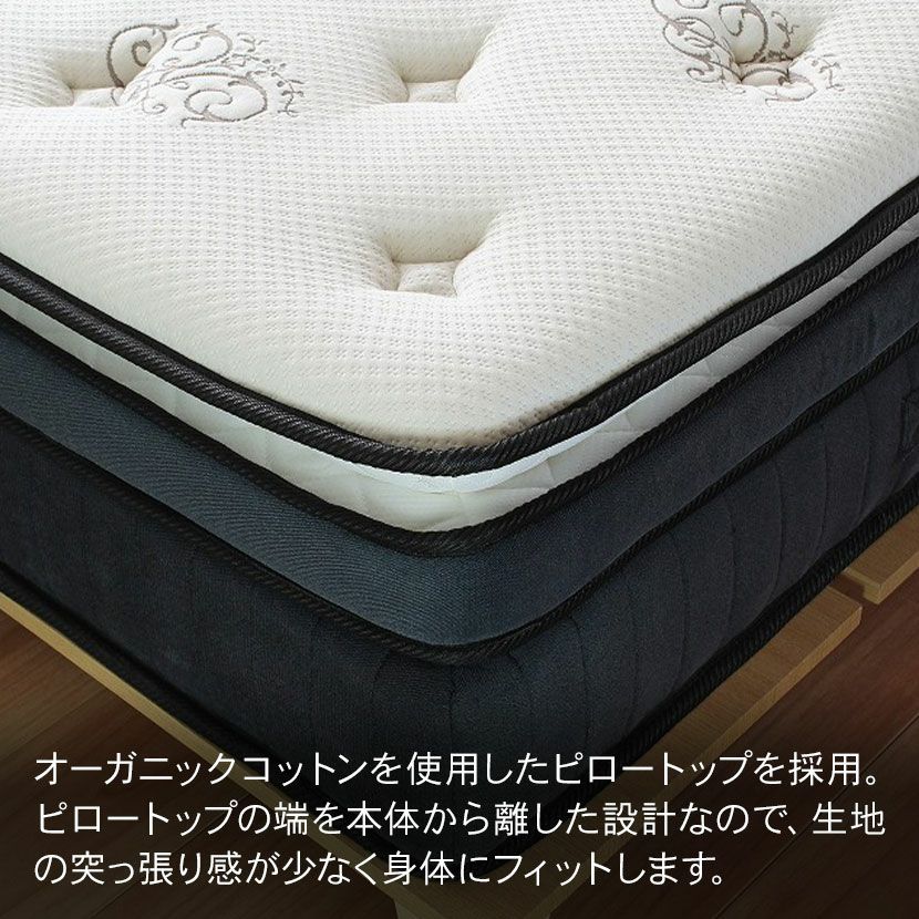 ダブル メモリーフォームマットレス ポケットコイル 低反発 体圧分散