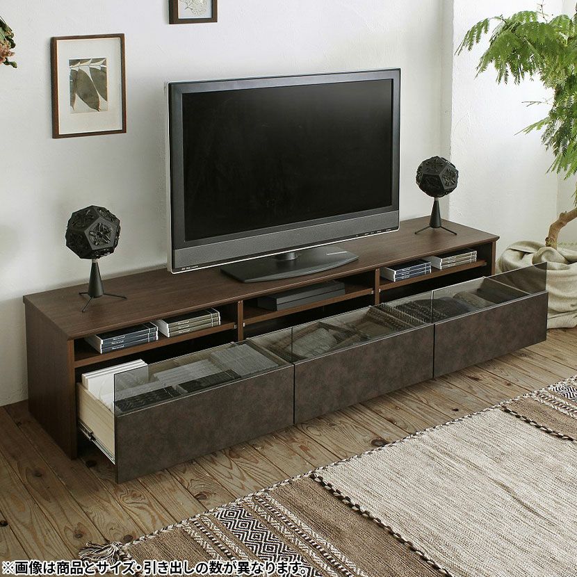設置無料】幅120cm テレビボード 石目調 引き出し 収納 ロータイプ 脚