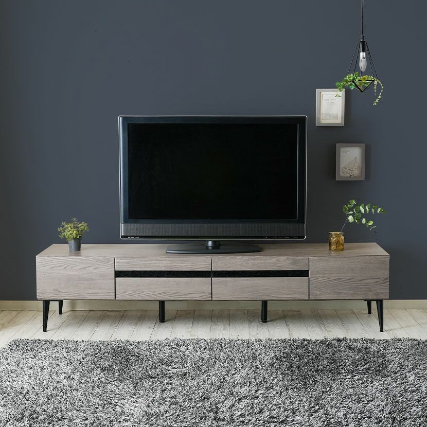 【美品】✨テレビボード 引き出し付き　オシャレ テレビ台 ローボード テレビボード おしゃれ 完成品 幅210cm 収納