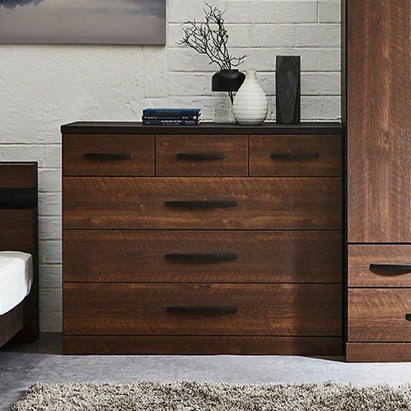 設置無料】幅119.5cm ローチェスト 木目調 引き出し 収納 チェスト