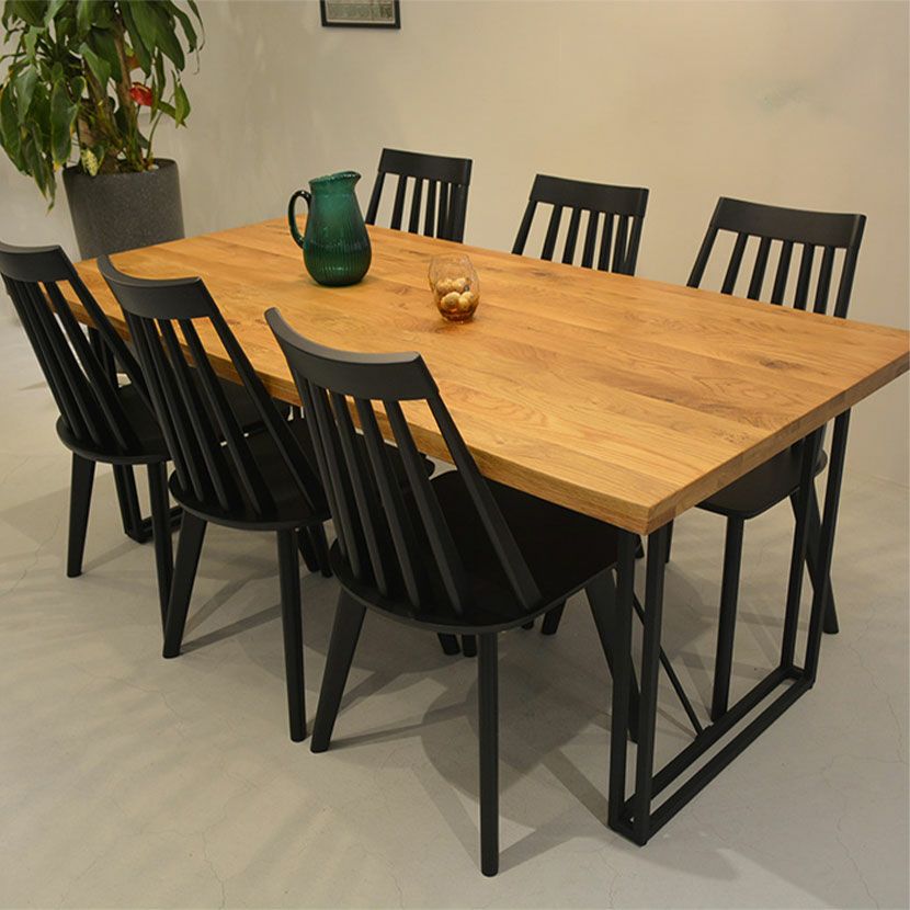 ダイニングチェア 木製 板座 座ぐり ラバーウッド材 黒 椅子 食卓椅子