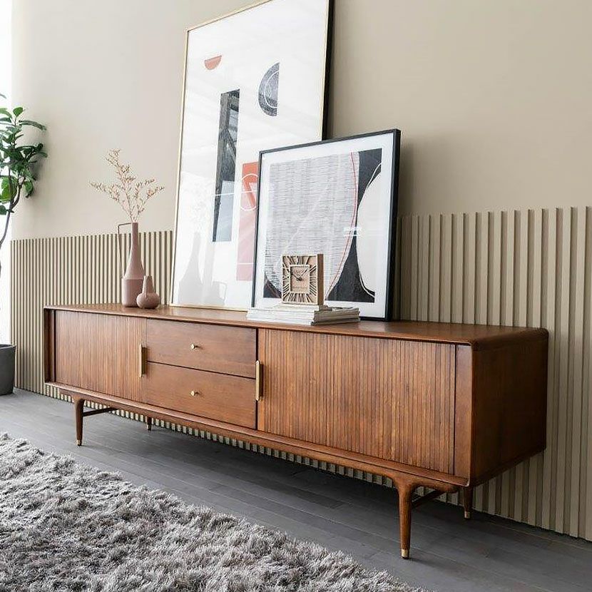 設置無料】幅199.5cm テレビボード 木製 天然木 収納 引き出し