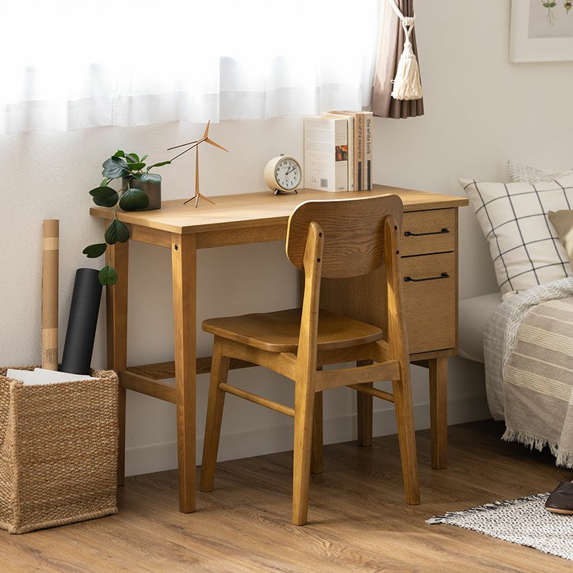 ダイニングチェア ラスティック 木製 天然木 板座 コンパクト チェア