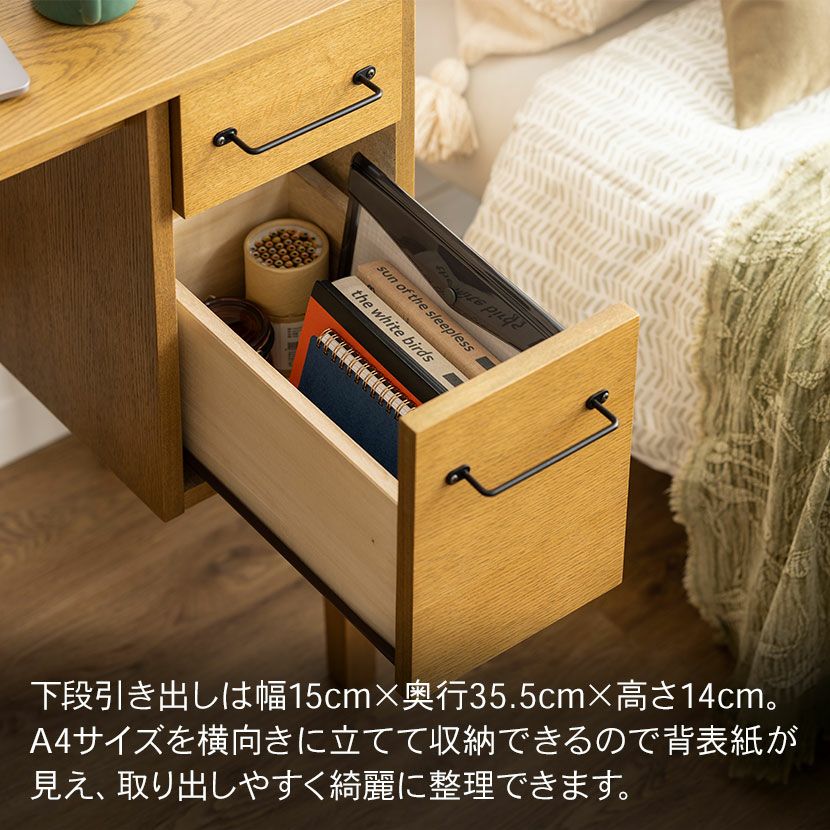 デスクチェアセット 2点 デスク(幅90cm)＋チェア(板座) ラスティック