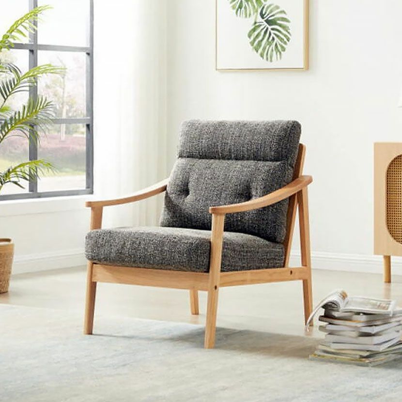 幅68cm 1人掛け ソファ ファブリック ポケットコイル 肘付き 木肘 ソファ