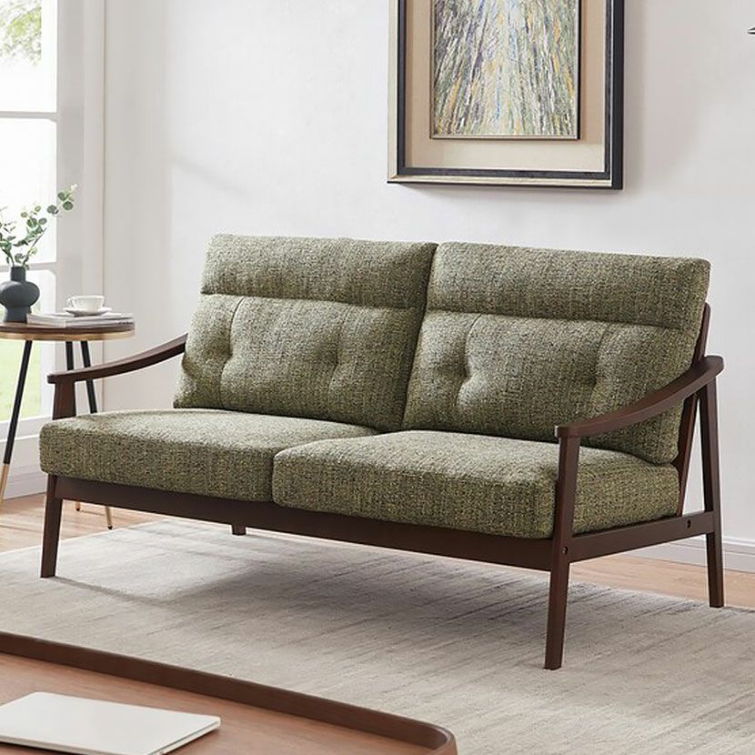 幅169cm 3人掛け ソファ ファブリック ポケットコイル 肘付き 木肘