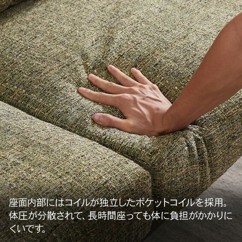 【在庫セール】天然木脚 幅約110cm 簡単組み立て 肘付き 2WAY ファブリ Amazon｜オーエスジェイ(OSJ) ソファー 2人掛け 肘付き 天然木脚 幅約