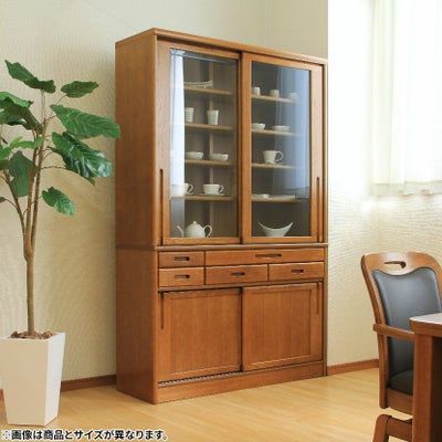設置無料】浜本工芸 幅125cm No.1800 食器棚 日本製 木製 天然木 ナラ 
