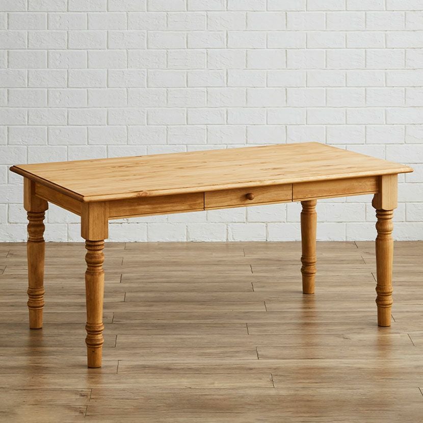 設置無料】幅180cm ダイニングテーブル アトリエ 木製 無垢材 パイン材