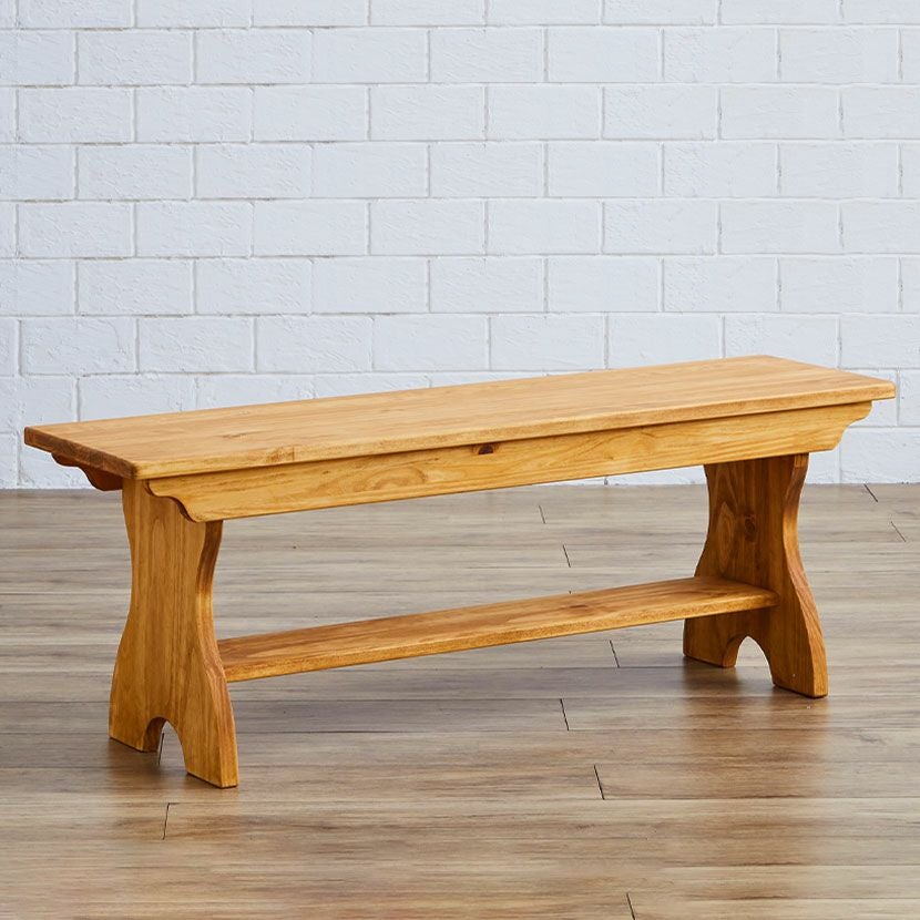 幅120cm ダイニングベンチ アトリエ 木製 無垢材 パイン材 板座 食卓