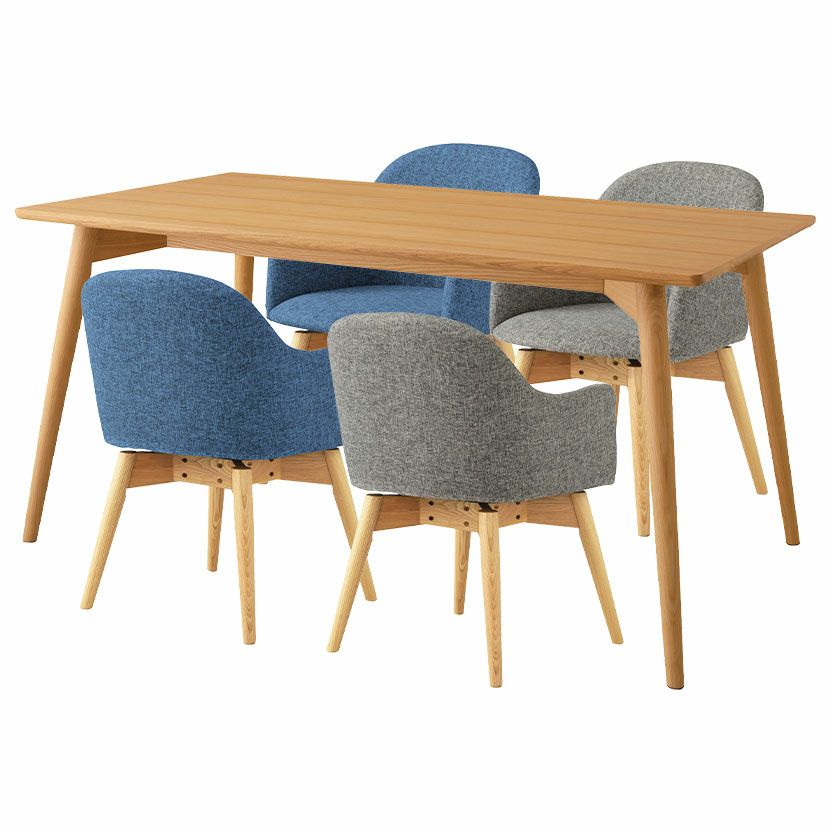 ブルーグレーの木製ダイニングテーブル 引き出し付き75×75 ダイニングテーブル ダイニング テーブル 引き出し付 無垢 天然木 木製