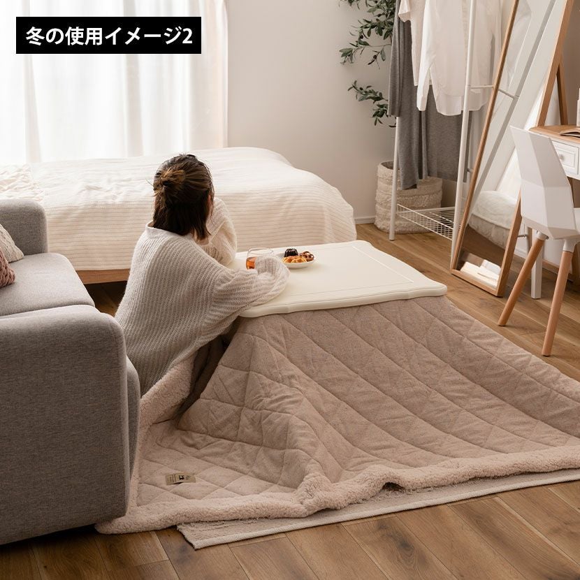 幅70cm こたつテーブル 正方形 石英管ヒーター 猫脚 コンパクト 木製