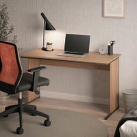 幅120cm パソコンデスク 奥行70cm スチール脚 配線スリット 木目 机 モダン PCデスク ワークデスク オフィスデスク おしゃれ 白 グレー ブラウン｜¥11,800の動画