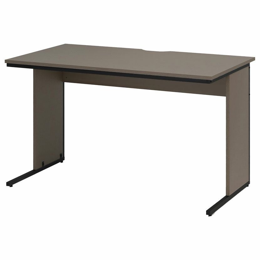 幅120cm パソコンデスク 奥行70cm スチール脚 配線スリット 木目 机