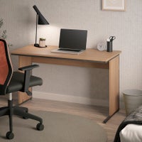 幅120cm パソコンデスク 奥行60cm スチール脚 配線スリット 木目 PCデスク モダン 机 ワークデスク オフィスデスク おしゃれ デスク 白 グレー ブラウン｜¥10,900の動画