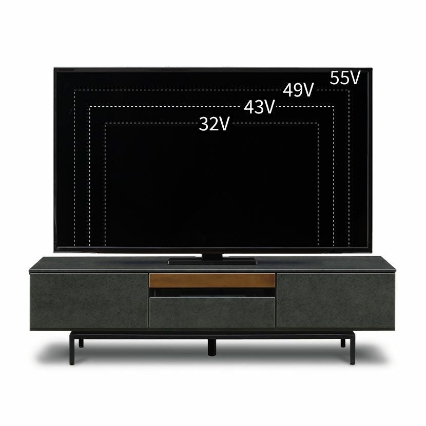 設置無料】幅150cm 大理石調 テレビ台 55インチ対応 収納 引き出し付き