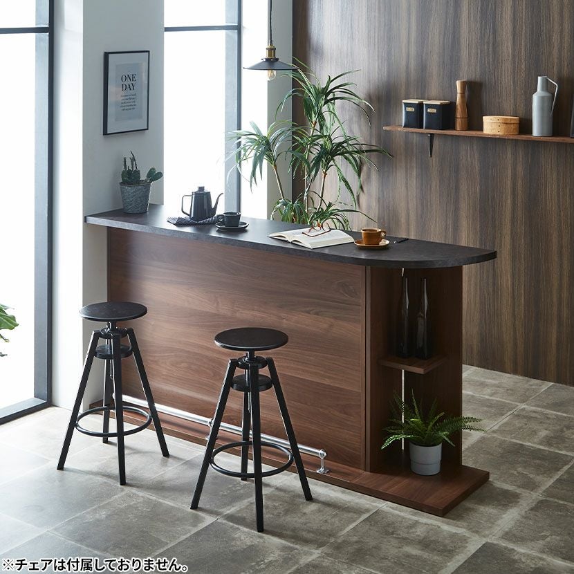 バーカウンターセット 2点 日本製 収納付き 自宅 ホームバー 対面