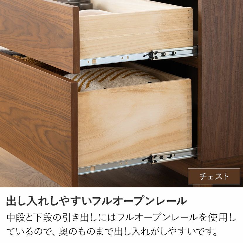 設置無料】木製 ドレッサー＆チェスト 4点セット メリッサ 鏡台 化粧台