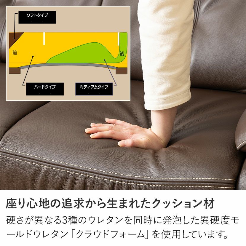 設置無料】カリモク 幅168cm 2人掛け ソファ ハイバック 日本製 本革