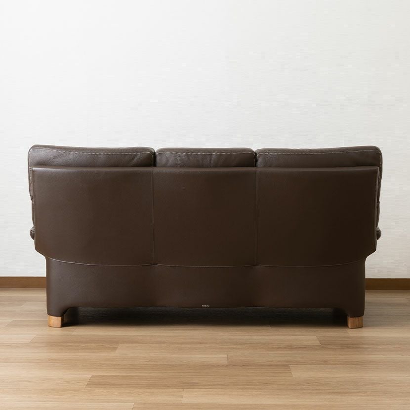 設置無料】カリモク 幅198cm 3人掛け ソファ ハイバック 日本製 本革