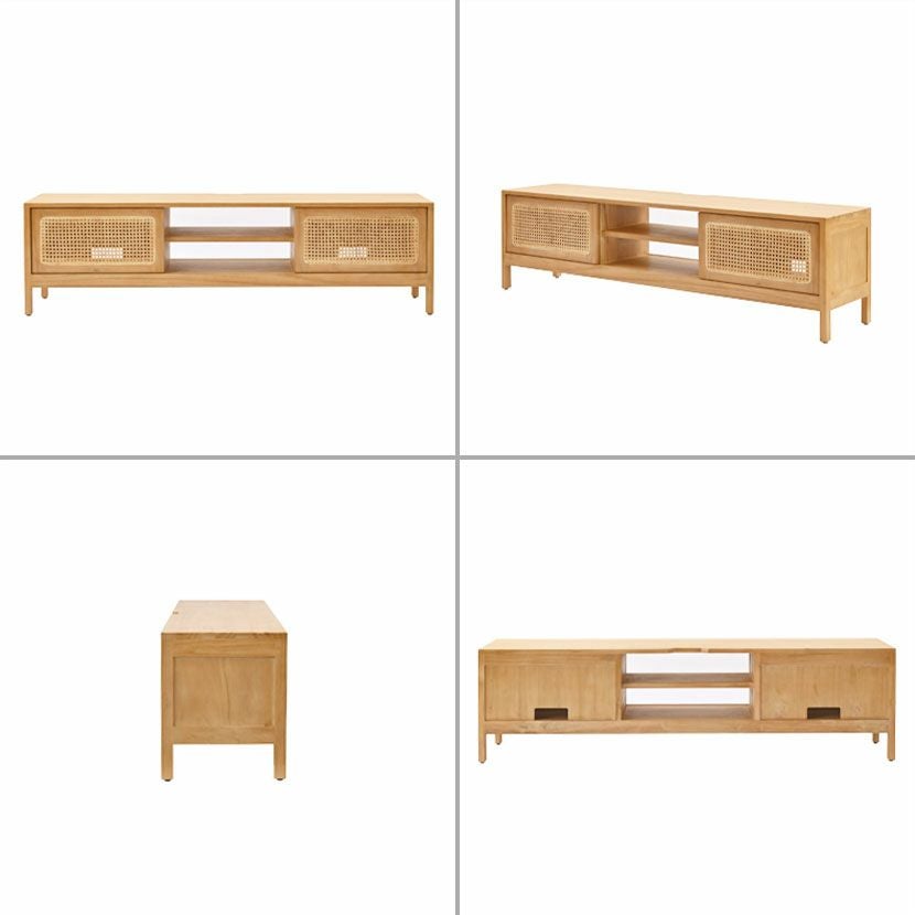 超人気！【幅150cm】テレビ台 ローボード テレビボード ラタンNATURAL 幅150cm］テレビ台 完成品 【ラタンと天然木シリーズ】 通販 - ディノス