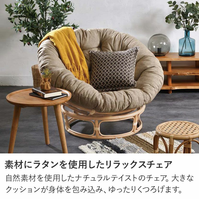 パパサンチェア BREEZE ファブリック 籐 ラタン ソファ 軽量