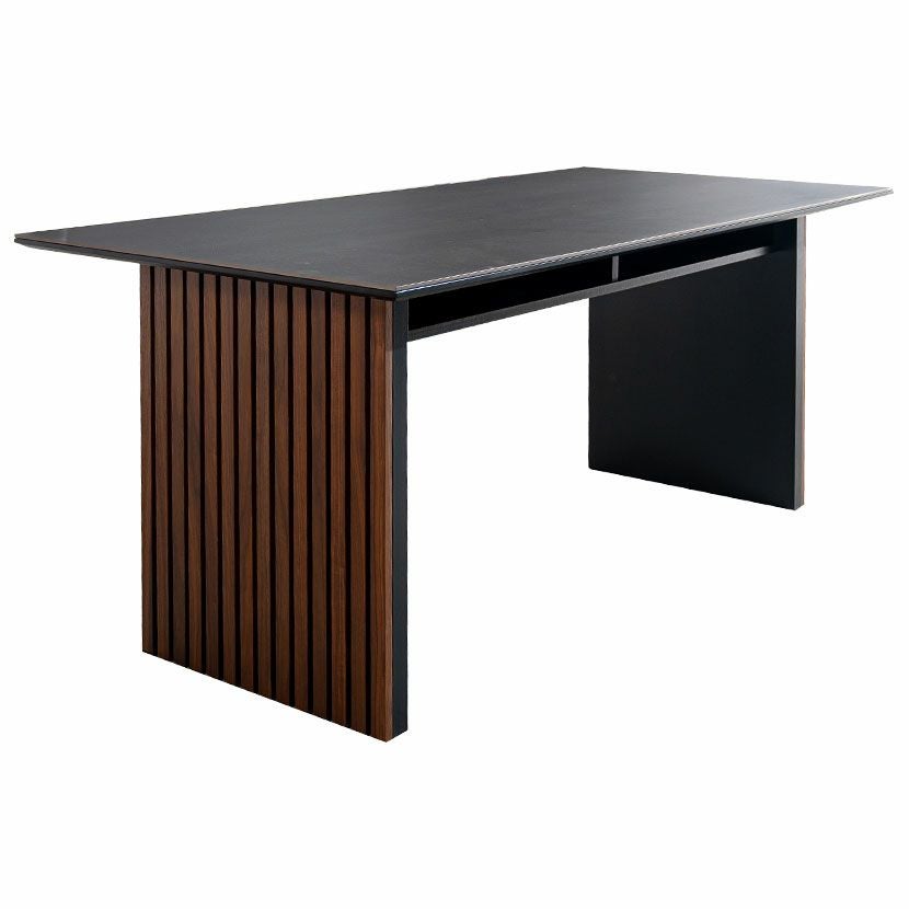 設置無料】幅165cm セラミック ダイニングテーブル ウォールナット