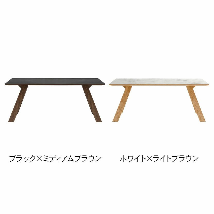 設置無料】幅180cm セラミック ダイニングテーブル 6人用 木製脚 耐熱