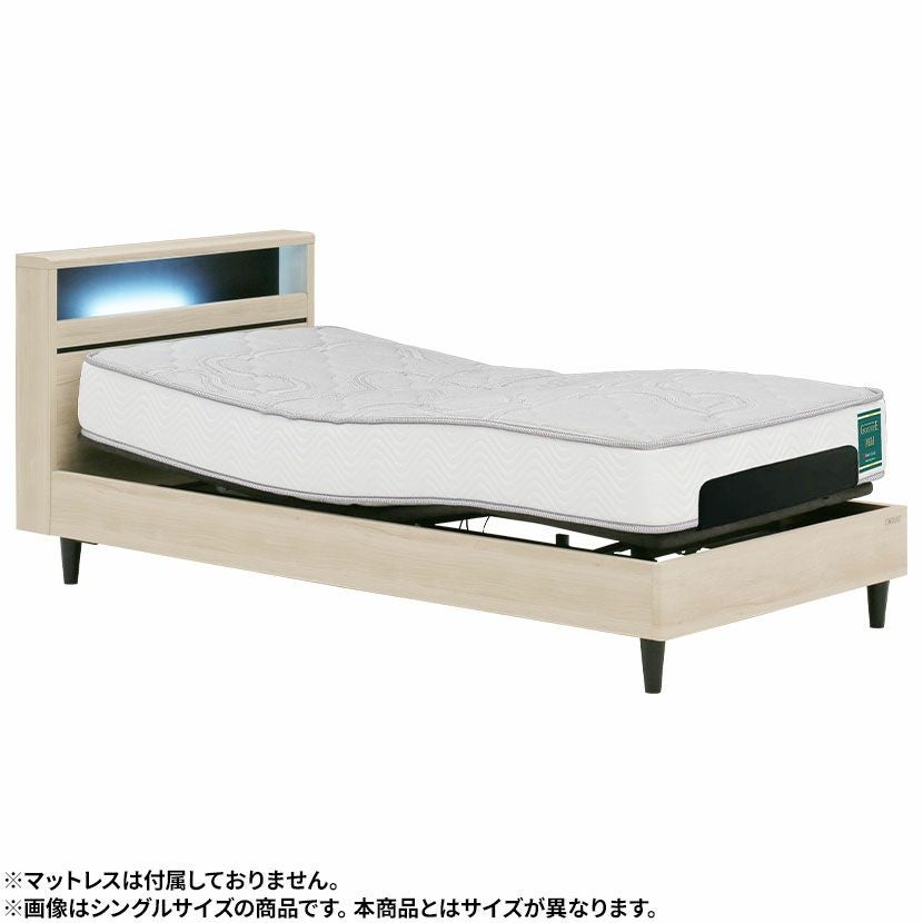設置無料】セミダブル 電動ベッド フレームのみ LED 照明付き 2