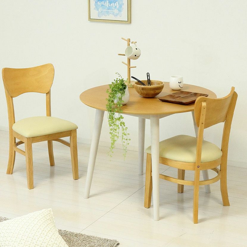 木製円形テーブル 金色装飾　花台　椅子　ハンドメイド 7367081a1e5b18eb6606030add224b