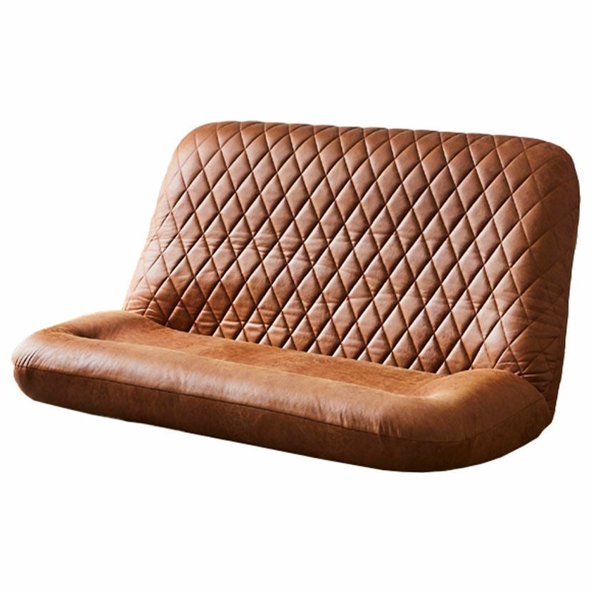 座椅子 ハイバック 2人掛け レザー調 ファブリックレザー ポケット